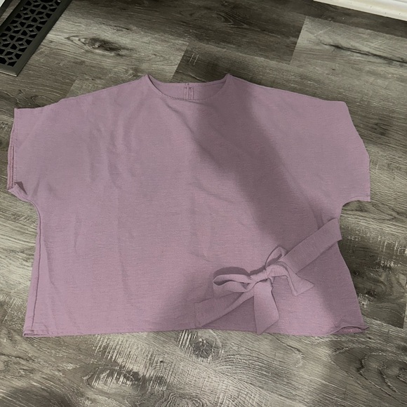 SHEIN Purple Blouse with Bow Detail - Picture 1 of 3